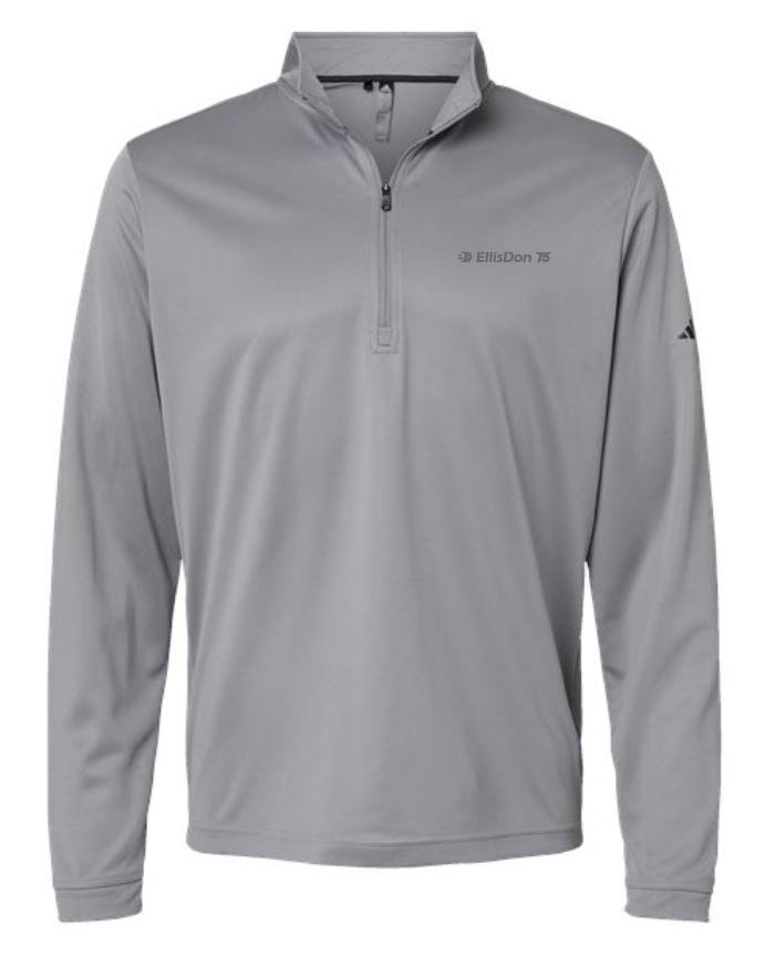 Adidas - Unisex 75th Lightweight Long Sleeve Quarter-Zip Pullover (Tone on Tone Logo)
