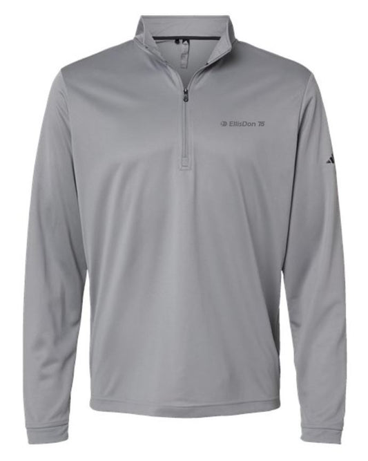 Adidas - Unisex 75th Lightweight Long Sleeve Quarter-Zip Pullover (Tone on Tone Logo)