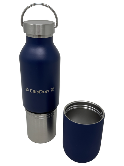 75th  2-in-1 20 oz. Double-Wall Recycled Stainless Steel Bottle with 11 oz. Tumbler
