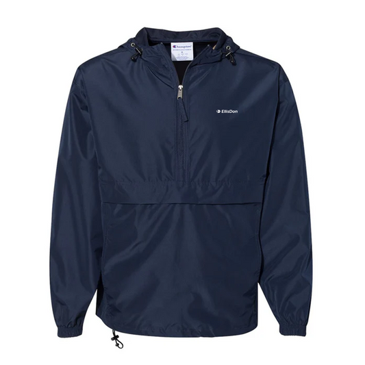 Champion - Hooded Packable Half-Zip Jacket